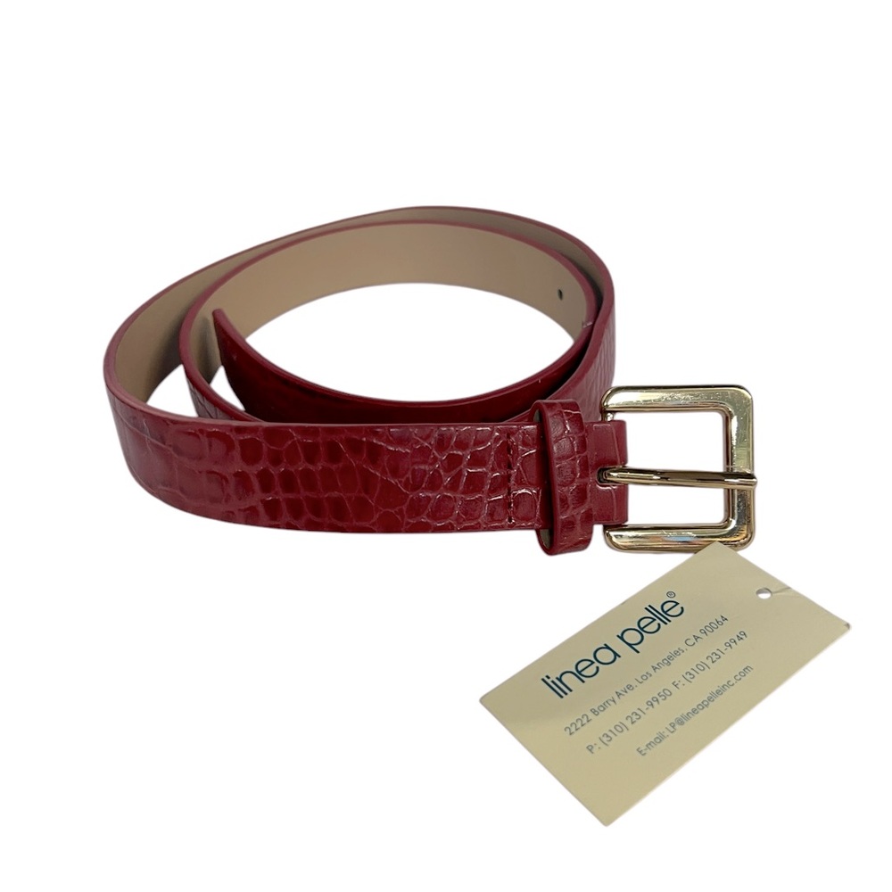 Linea Pelle red animal print belt